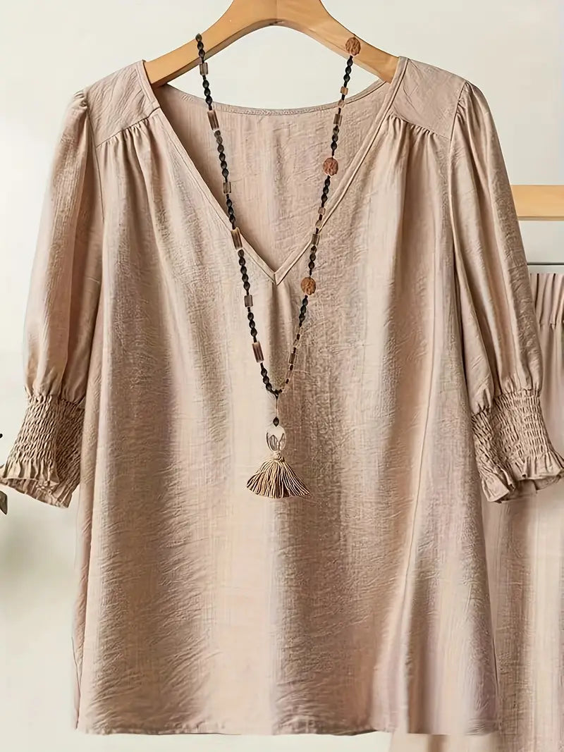 Comfort Chic: Plus-Size Shirt & Pants Set