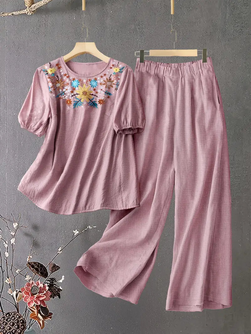 Comfort Chic: Plus-Size Shirt & Pants Set