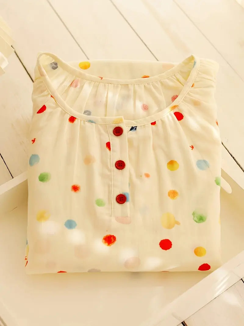 Women’s Elegant Floral Long Sleeve Pajama Set