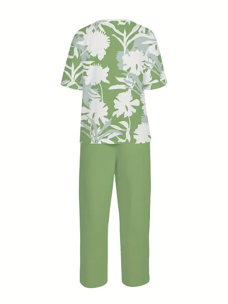 Chill Mode Co-Ord Set Half Sleeve T-shirt & Straight Leg Pant