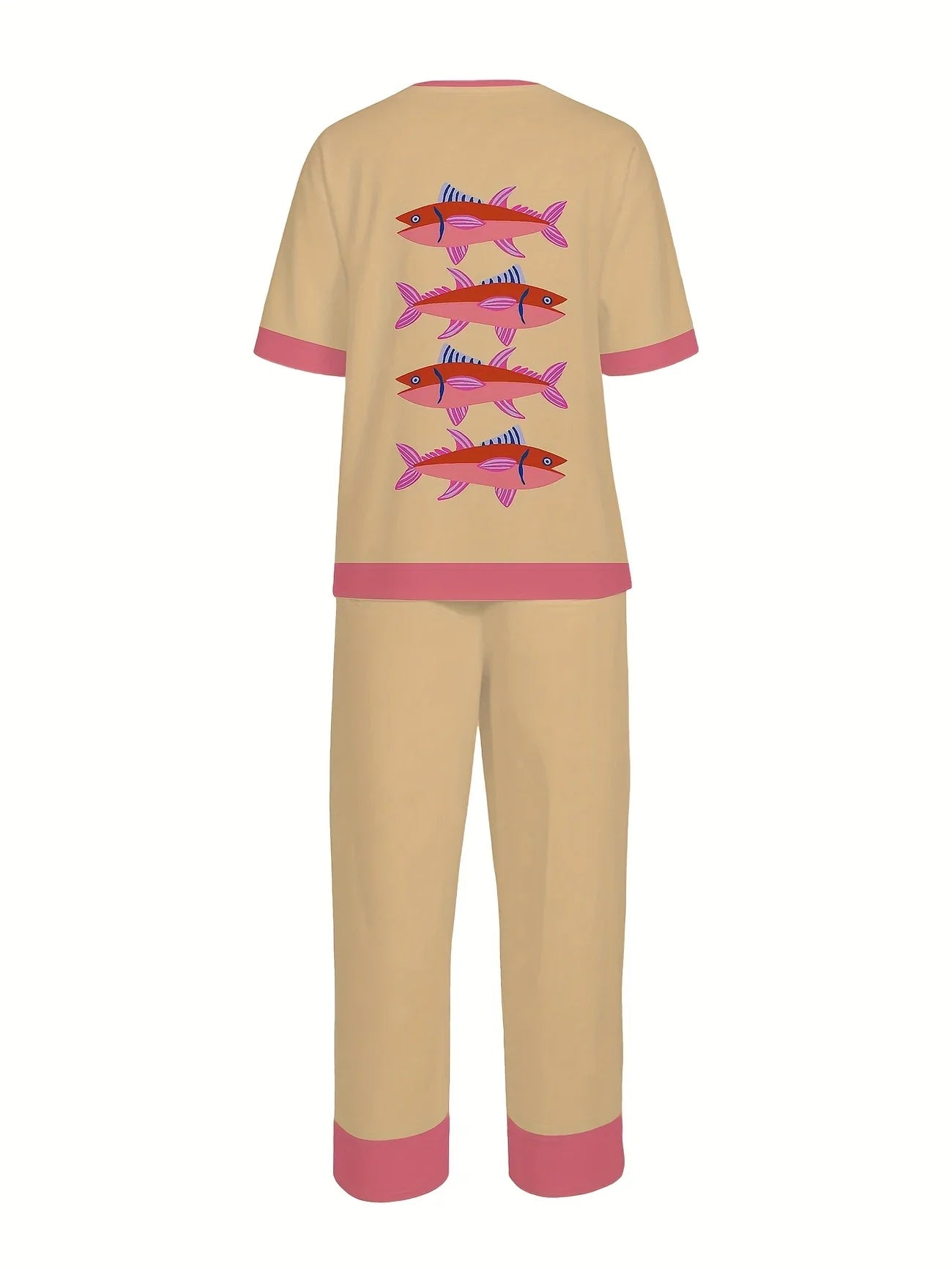 Chill Mode Co-Ord Set Half Sleeve T-shirt & Straight Leg Pant