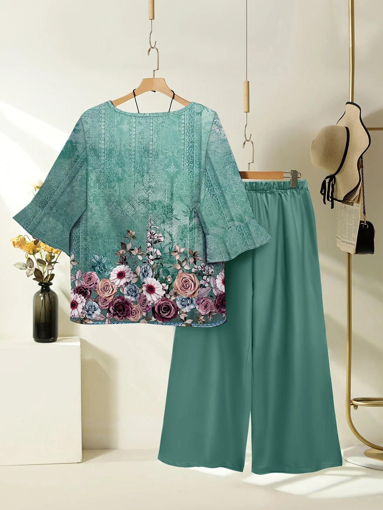 Chill Mode Co-Ord Set Half Sleeve T-shirt & Straight Leg Pant