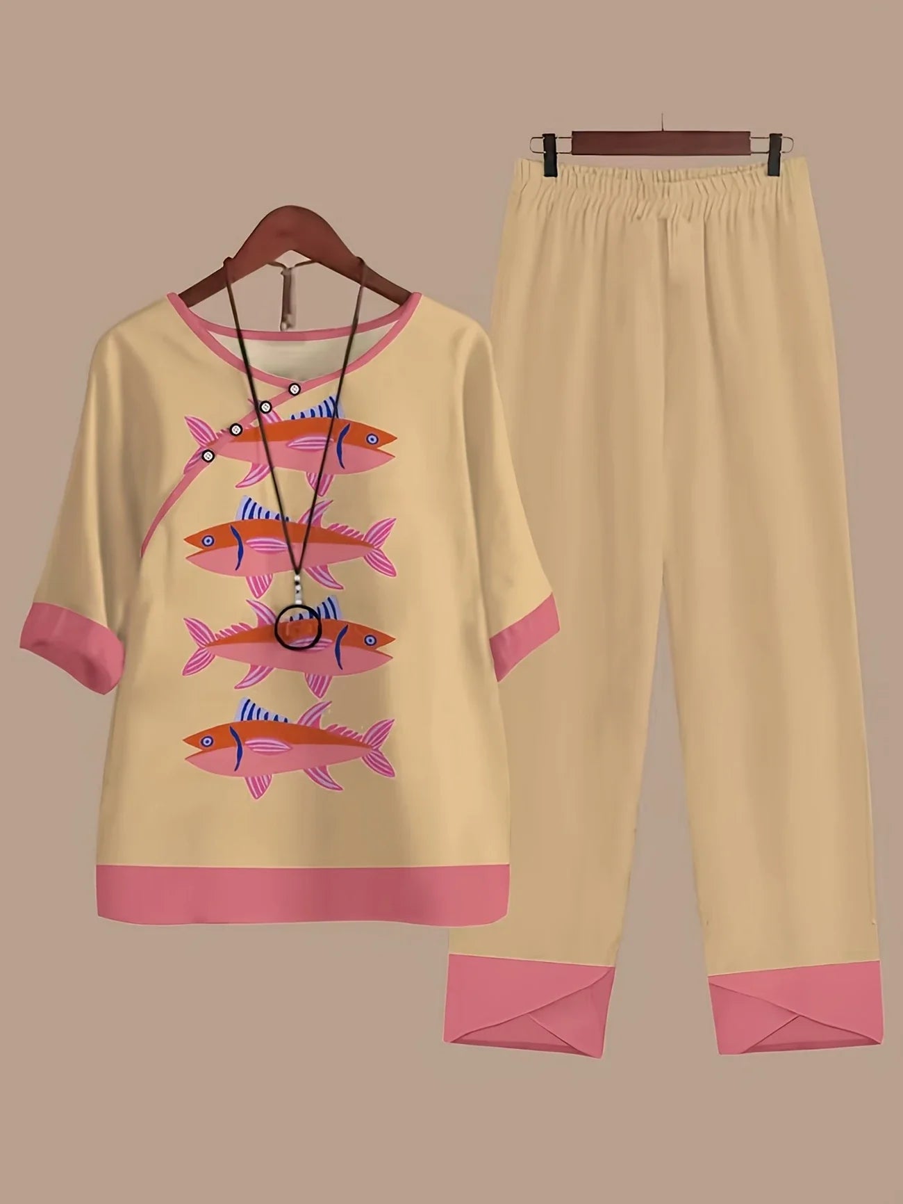 Chill Mode Co-Ord Set Half Sleeve T-shirt & Straight Leg Pant