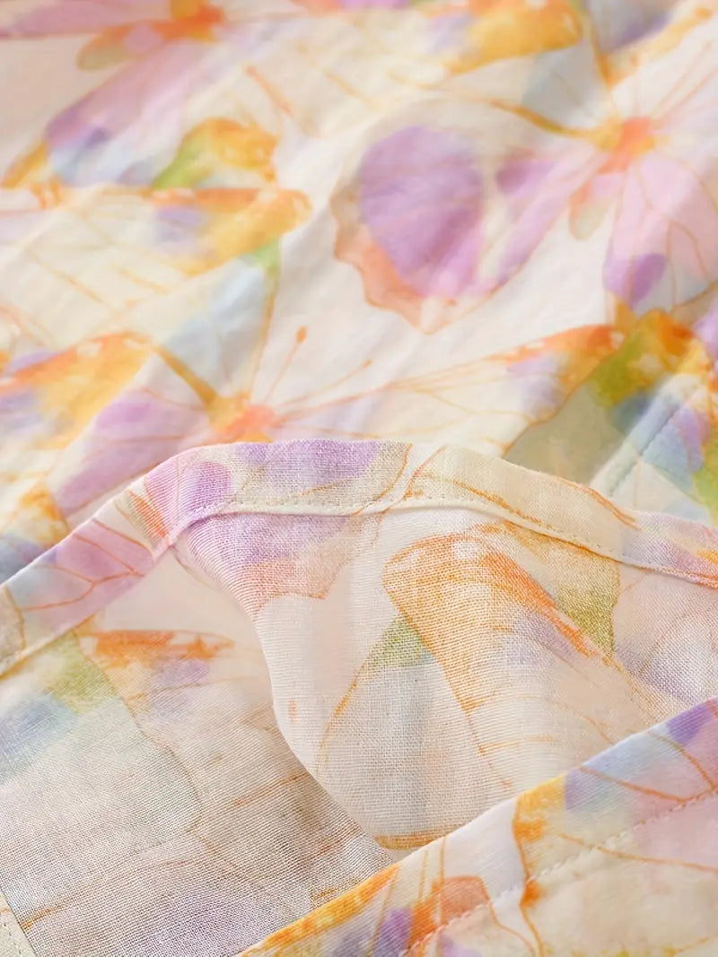 Women’s Elegant Floral Long Sleeve Pajama Set