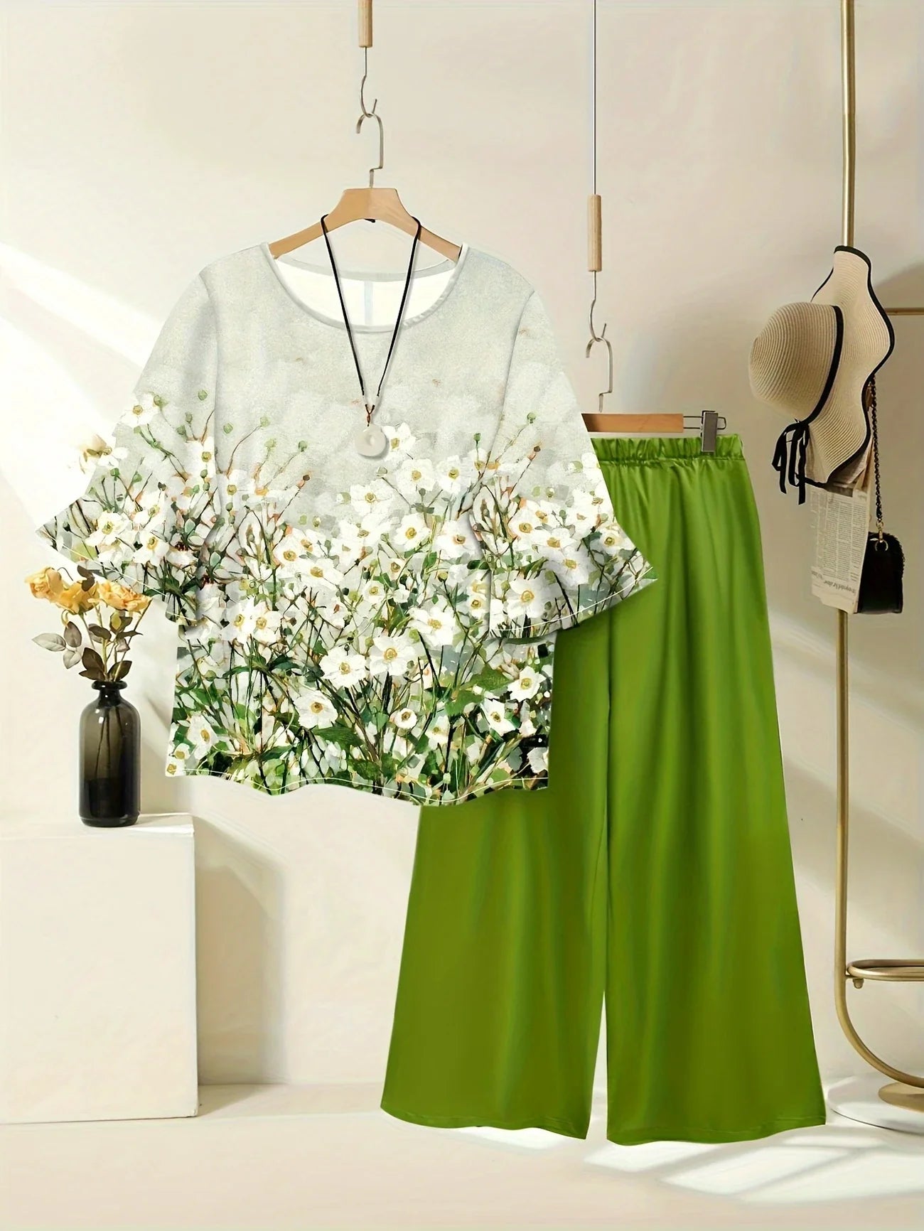 Chill Mode Co-Ord Set Half Sleeve T-shirt & Straight Leg Pant