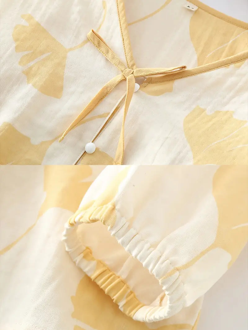 Women’s Elegant Floral Long Sleeve Pajama Set