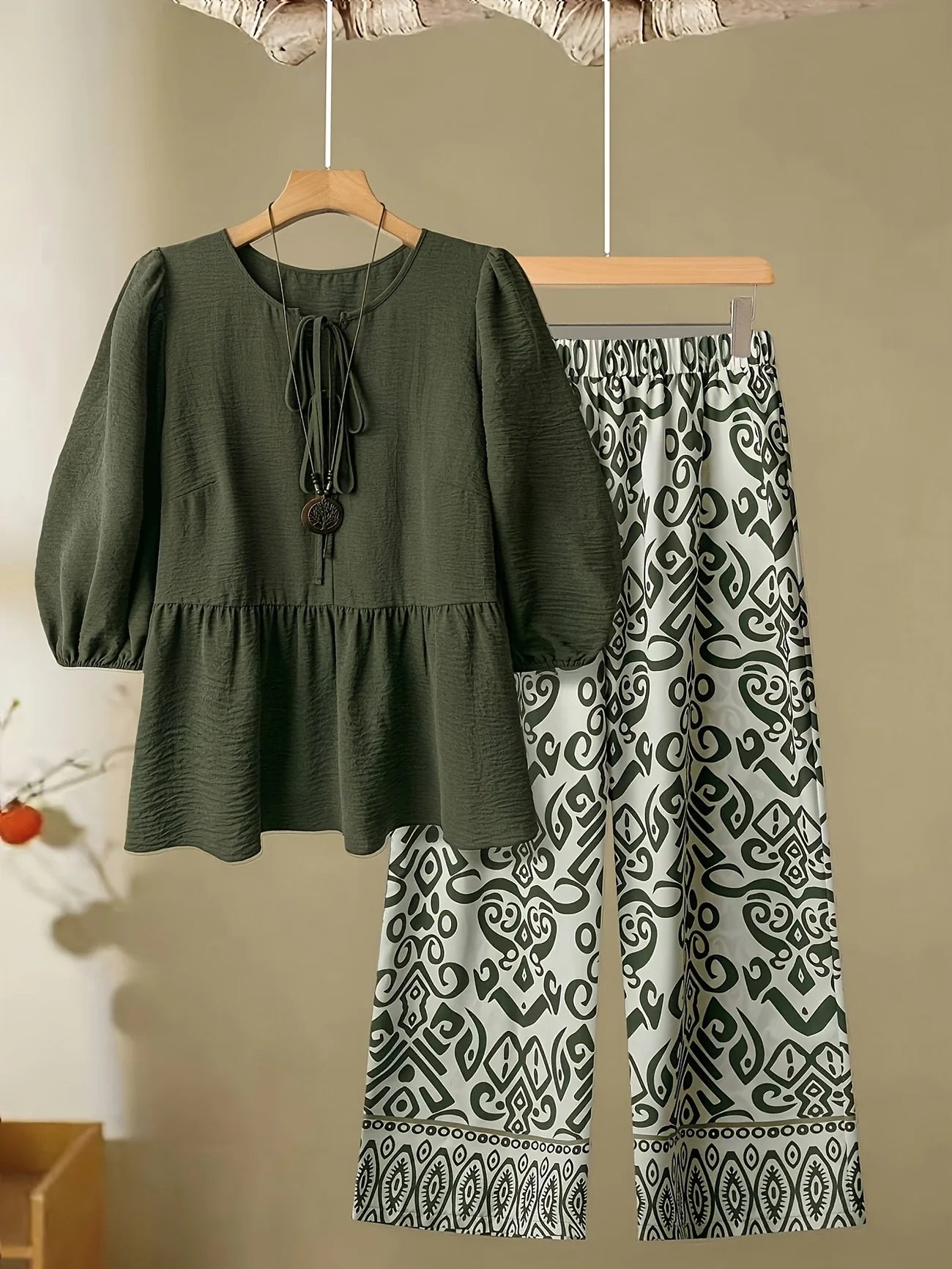 Chill Mode Co-Ord Set Half Sleeve T-shirt & Straight Leg Pant