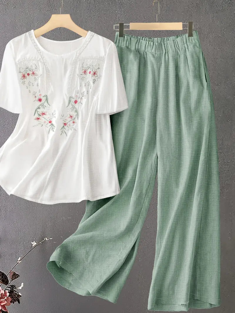 Comfort Chic: Plus-Size Shirt & Pants Set